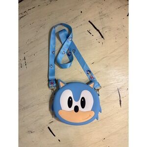 Sega Sonic the Hedgehog Silicone Crossbody Bag Kids Blue Sonic X Purse